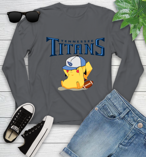NFL Pikachu Football Tennessee Titans Youth Long Sleeve 8