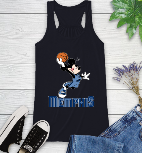 NBA Basketball Memphis Grizzlies Cheerful Mickey Mouse Shirt Racerback Tank 9
