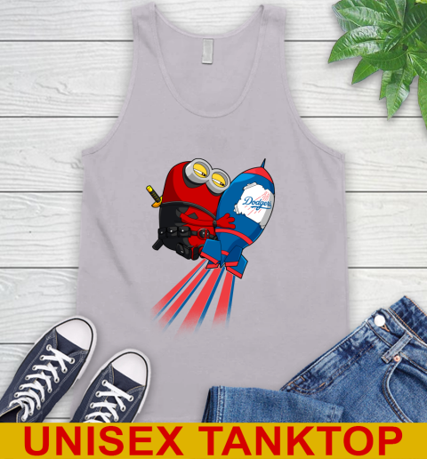 MLB Baseball Los Angeles Dodgers Deadpool Minion Marvel Shirt Tank Top 3