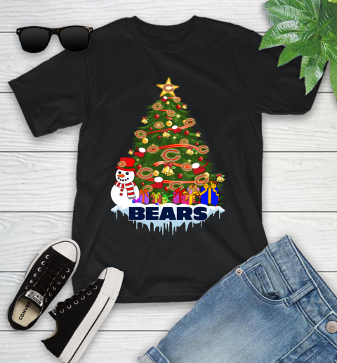 Chicago Bears Merry Christmas NFL Football Sports Youth T-Shirt 2