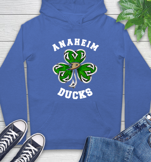 NHL Anaheim Ducks Three Leaf Clover St Patrick's Day Hockey Sports Hoodie 9