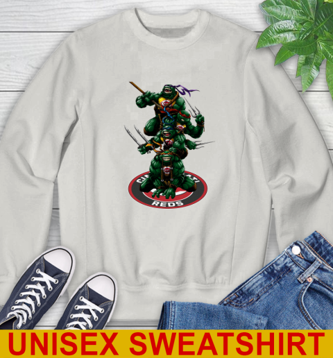 MLB Baseball Cincinnati Reds Teenage Mutant Ninja Turtles Shirt Sweatshirt 12