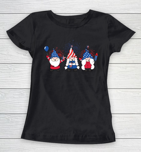 American Gnome With USA Flag 4th Of July Women's T-Shirt