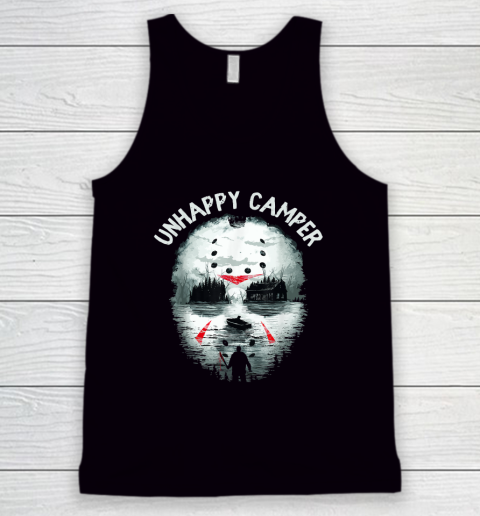 Scary Halloween Mens Camping Unhappy Camper Tank Top