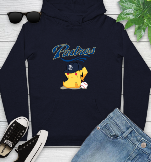 MLB Pikachu Baseball Sports San Diego Padres Youth Hoodie 4
