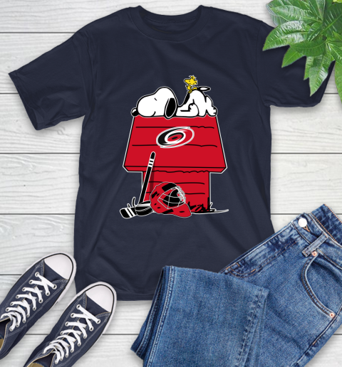 Carolina Hurricanes NHL Hockey Snoopy Woodstock The Peanuts Movie T-Shirt 4