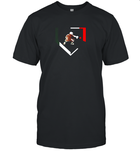 Mexico Baseball Catcher TShirt Mexican Flag Home Plate Unisex Jersey Tee
