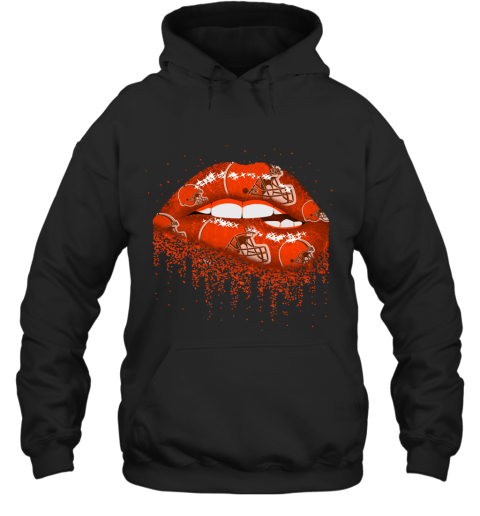 Biting Glossy Lips Sexy Cleveland Browns NFL Football Hoodie
