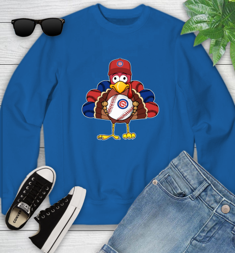 Chicago Cubs Turkey Thanksgiving Youth Sweatshirt