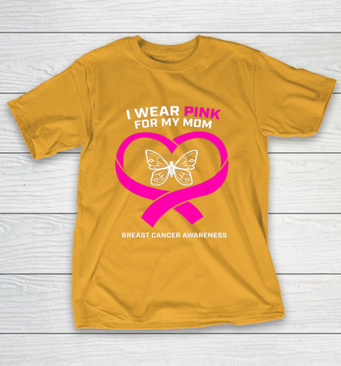 Men Women Kids Wear Pink For My Mom Breast Cancer Awareness T-Shirt 2