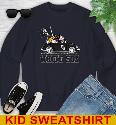 MLB Baseball Chicago White Sox Pluto Mickey Driving Disney Shirt Youth Sweatshirt 3