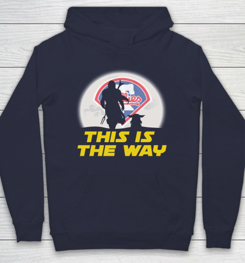 Philadelphia Phillies MLB Baseball Star Wars Yoda And Mandalorian This Is The Way Hoodie 2