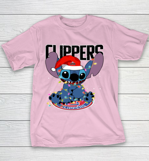 LA Clippers NBA noel stitch Basketball Christmas Youth T-Shirt 5