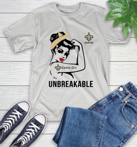 NFL New Orleans Saints Girl Unbreakable Football Sports T-Shirt