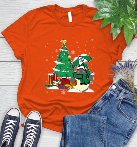Boston Celtics NBA Basketball Cute Tonari No Totoro Christmas Sports Women's T-Shirt 3