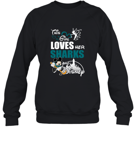 Girl Love Her SAN JOSE SHARKS And Mickey Disney shx2 girl love her san jose sharks and mickey disney sweatshirt 35 front black