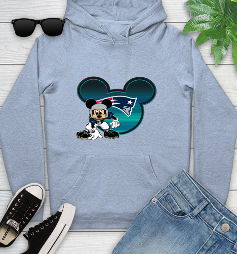 NFL New England Patriots Mickey Mouse Disney Football T Shirt Youth Hoodie 10