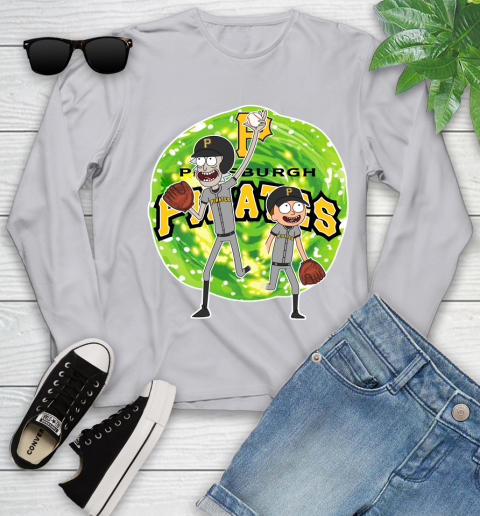 MLB Pittsburgh Pirates Rick And Morty Baseball Sports Youth Long Sleeve 5