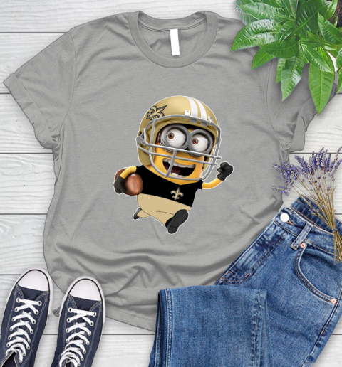 NFL New Orleans Saints Minions Disney Football Sports Women's T-Shirt 10