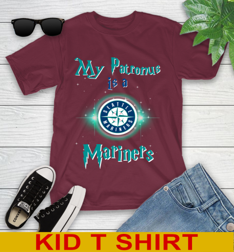 MLB Baseball Harry Potter My Patronus Is A Seattle Mariners Youth T-Shirt 5