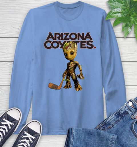 Arizona Coyotes NHL Hockey Groot Marvel Guardians Of The Galaxy Long Sleeve T-Shirt 11