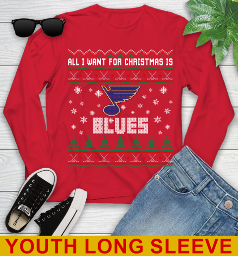 St.Louis Blues NHL Hockey All I Want For Christmas Is My Team Sports 127
