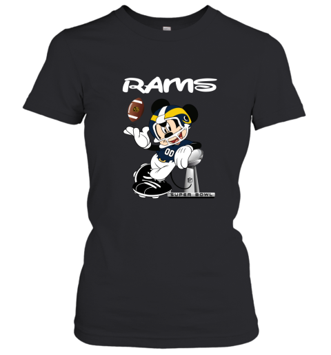 Mickey Rams Taking The Super Bowl Trophy Football Women's T-Shirt