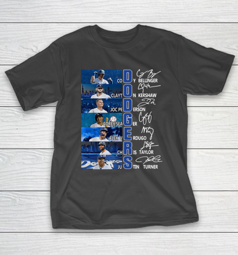 MLB Los Angeles Dodgers Players Aignatures T-Shirt