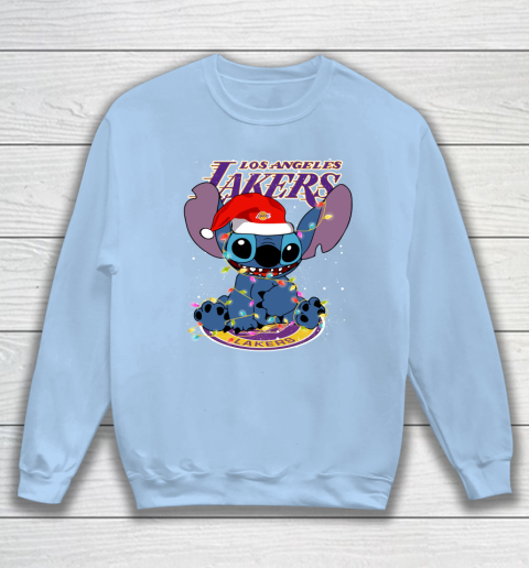 Los Angeles Lakers NBA noel stitch Basketball Christmas Sweatshirt 4