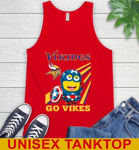 NFL Football Minnesota Vikings Captain America Marvel Avengers Minion Shirt Tank Top 5