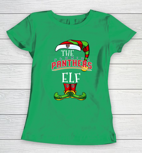 Florida Panthers Christmas ELF Funny NHL Women's T-Shirt 5