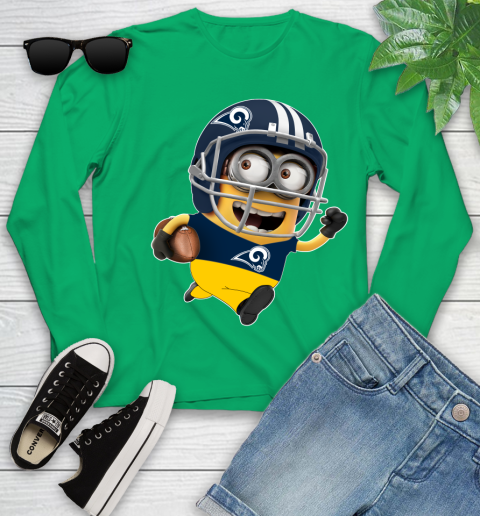 NFL Los Angeles Rams Minions Disney Football Sports Youth Long Sleeve 6