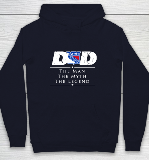 New York Rangers NHL Ice Hockey Dad The Man The Myth The Legend Youth Hoodie 2