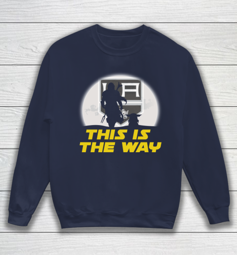Los Angeles Kings NHL Ice Hockey Star Wars Yoda And Mandalorian This Is The Way Sweatshirt 2