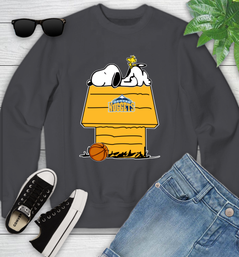 Denver Nuggets NBA Basketball Snoopy Woodstock The Peanuts Movie Youth Sweatshirt 6