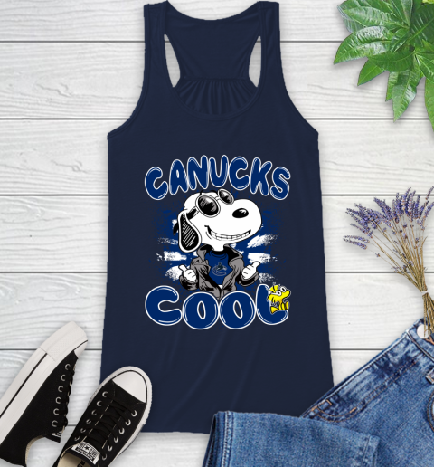 NHL Hockey Vancouver Canucks Cool Snoopy Shirt Racerback Tank - Image 9