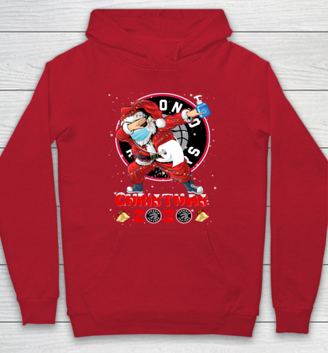 Toronto Raptors Funny Santa Claus Dabbing Christmas 2020 NBA Hoodie 7