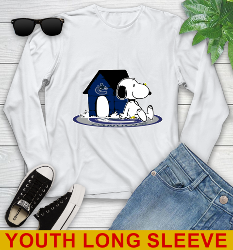 NHL Hockey Vancouver Canucks Snoopy The Peanuts Movie Shirt Youth Long Sleeve