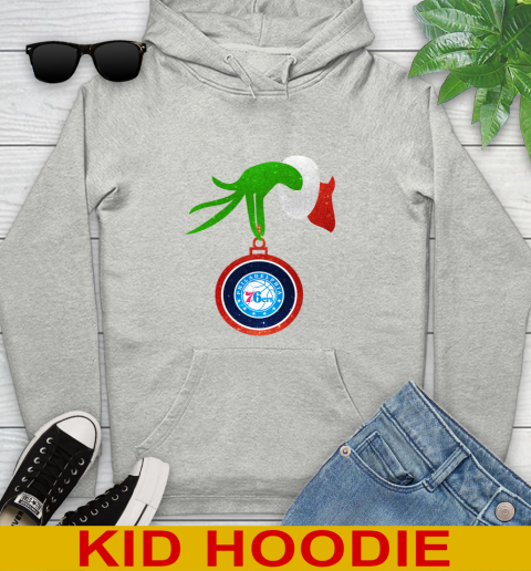 Philadelphia 76ers Grinch Merry Christmas NBA Basketball Youth Hoodie