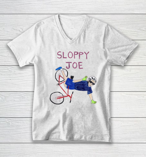 Sloppy Joe T Shirt Running The Country Is Like Riding A Bike V-Neck T-Shirt