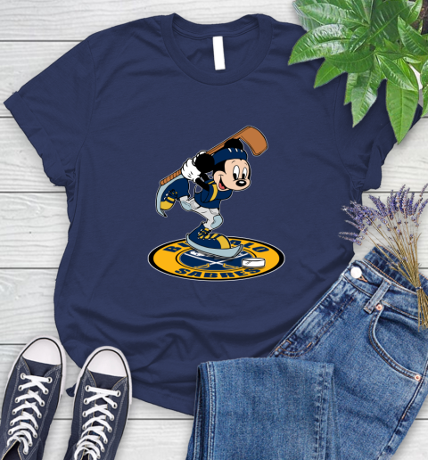 NHL Hockey Buffalo Sabres Cheerful Mickey Disney Shirt Women's T-Shirt 12