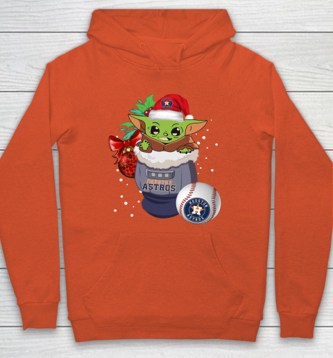 Houston Astros Christmas Baby Yoda Star Wars Funny Happy MLB Hoodie 5