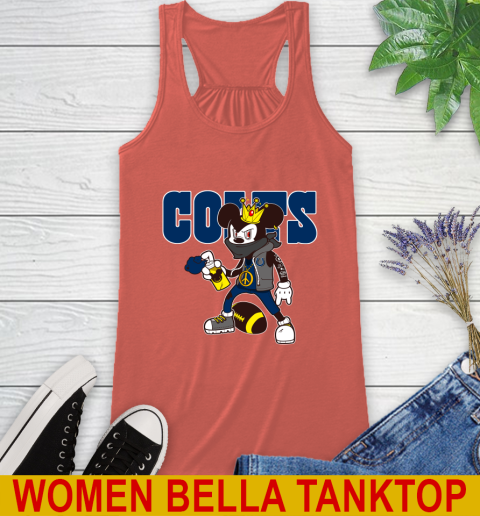 Indianapolis Colts NFL Football Mickey Peace Sign Sports Racerback Tank 4