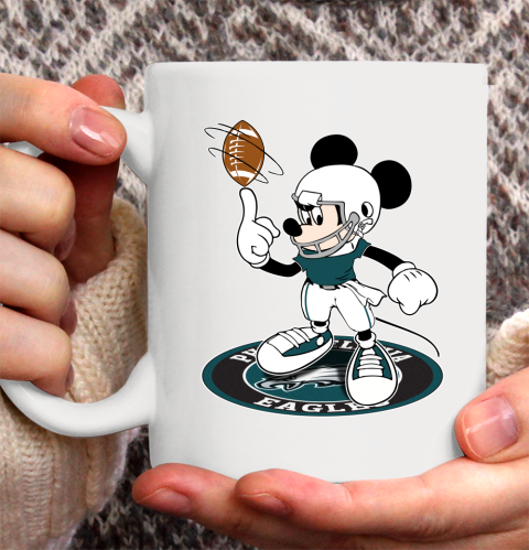 NFL Football Philadelphia Eagles Cheerful Mickey Disney Shirt Ceramic Mug 15oz 2