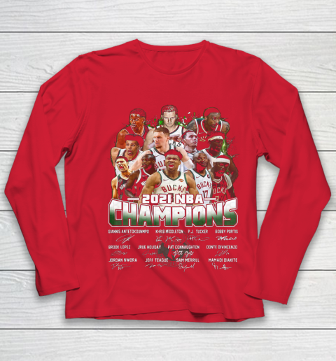 Milwaukee Bucks Championship shirt Milwaukee Basketball Bucks Finals 2021 Youth Long Sleeve 8