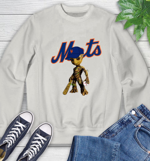 MLB New York Mets Groot Guardians Of The Galaxy Baseball Sweatshirt 12
