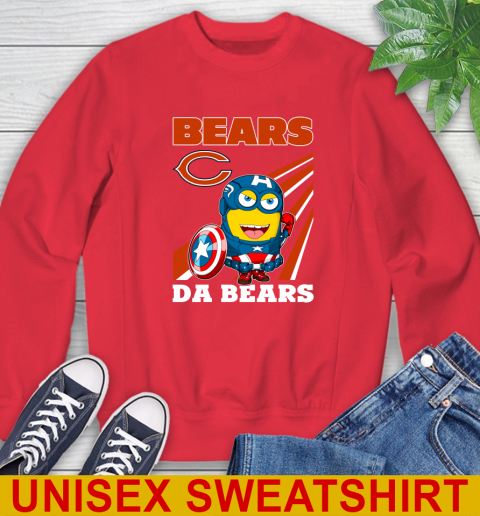 NFL Football Chicago Bears Captain America Marvel Avengers Minion Shirt Sweatshirt 12