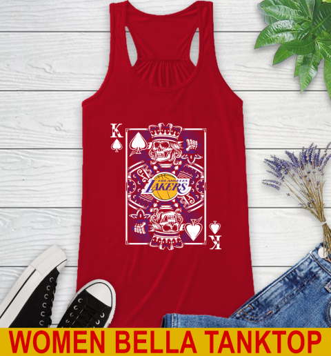 Los Angeles Lakers NBA Basketball The King Of Spades Death Cards Shirt Racerback Tank 4