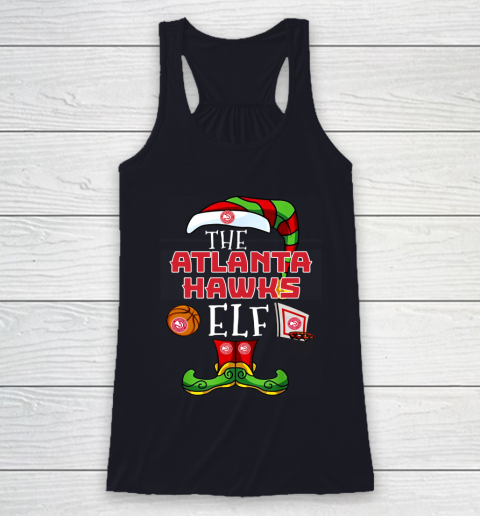 Atlanta Hawks Christmas ELF Funny NBA Racerback Tank 7