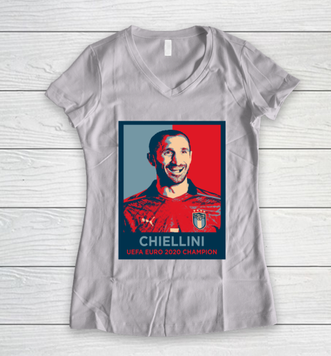 Chiellini Italia Soccer player Women's V-Neck T-Shirt